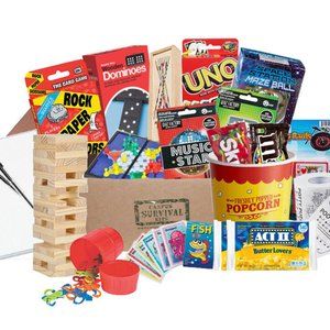 New Family Game Night UNO Music Sports Star Trivia Card Games Gift Basket Bundle